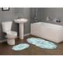 Mijölnir Juego de alfombrillas de baño azul de 2 piezas